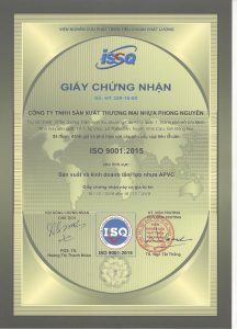 ISO 9001:2015 - Công Ty TNHH Sản Xuất Thương Mại Nhựa Phong Nguyên